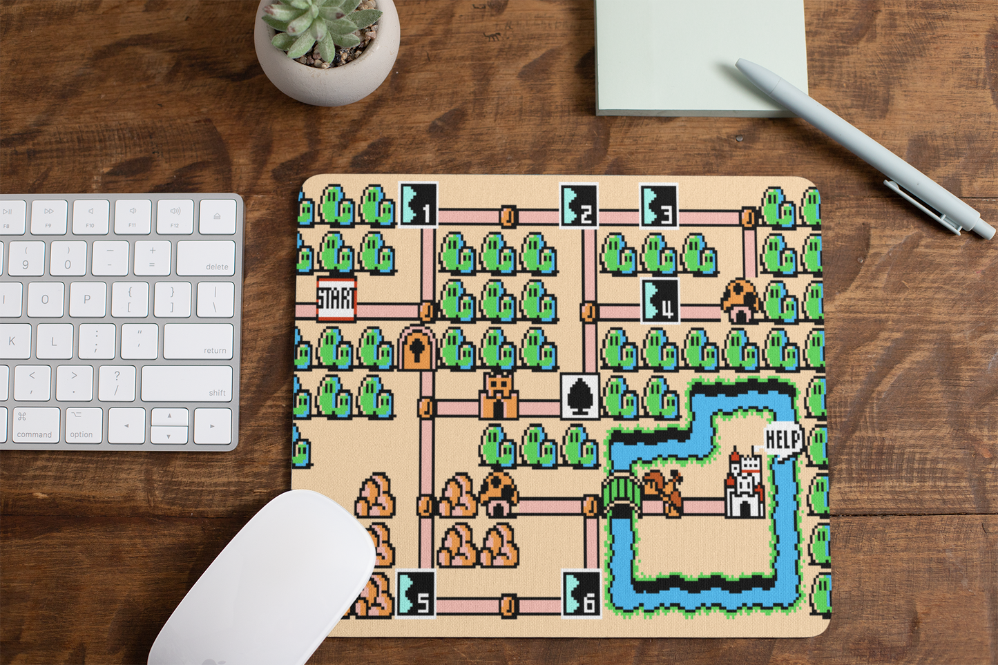 Super Mario Bros. 3 World 1 Mouse Pad