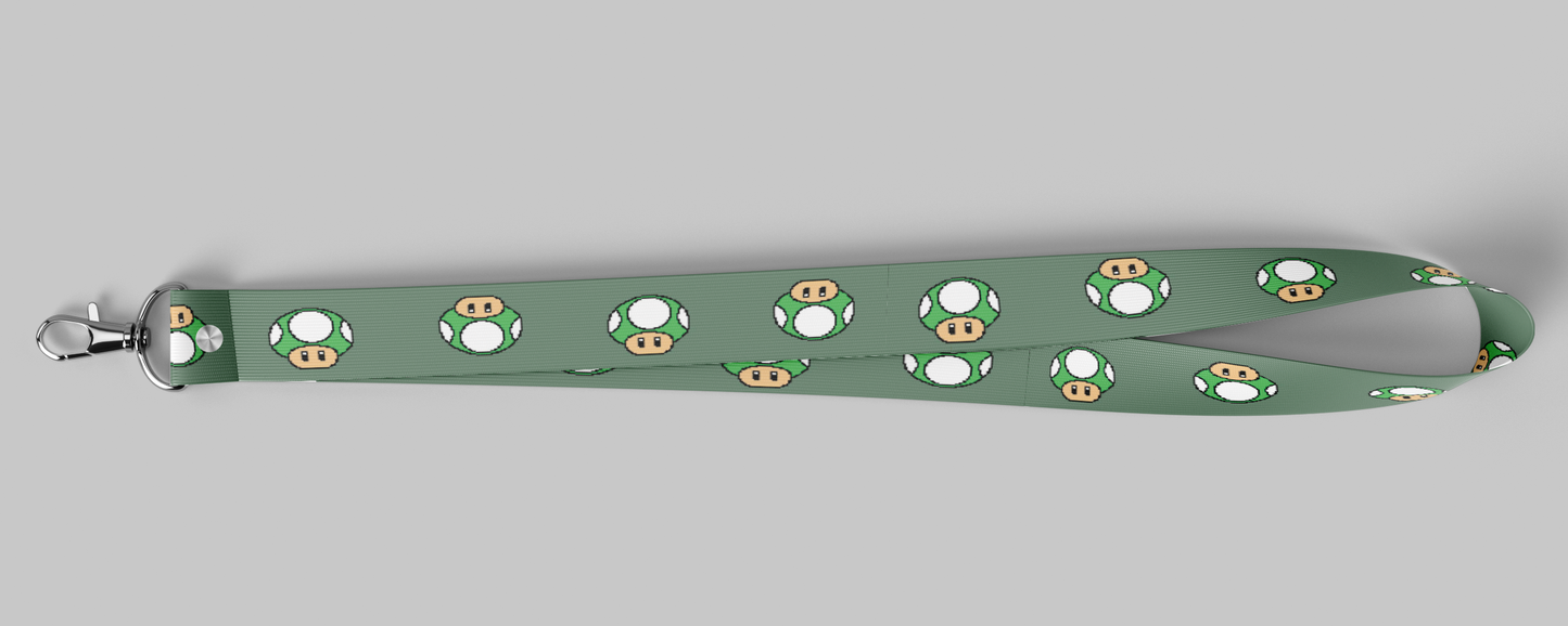 1 UP Mushroom Lanyard