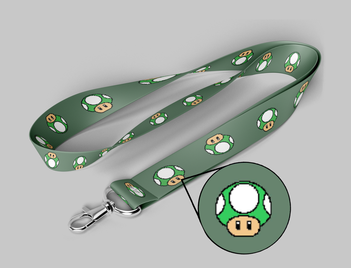 1 UP Mushroom Lanyard