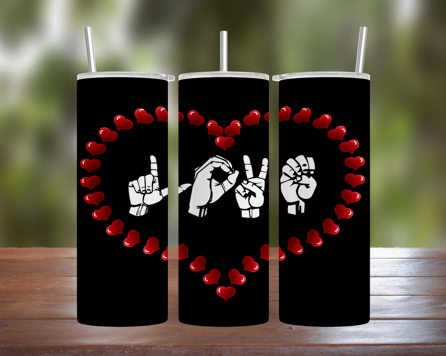 ASL Love Sign Language Tumbler