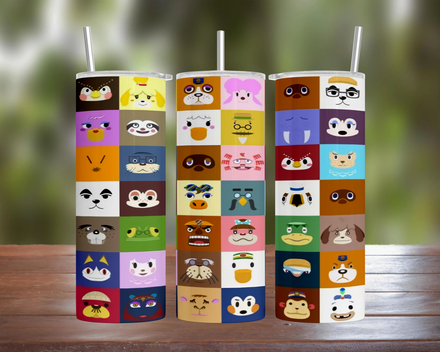 Animal Crossing Character Blocks Tumbler