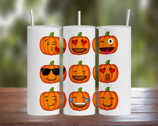 Emoji Pumpkins Tumbler