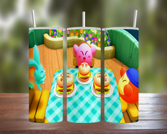 Kirby Burgers with Friends Tumbler