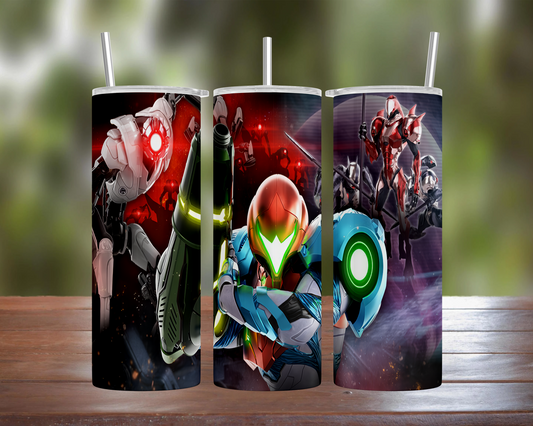 Metroid Dread Samus & EMMIs Tumbler