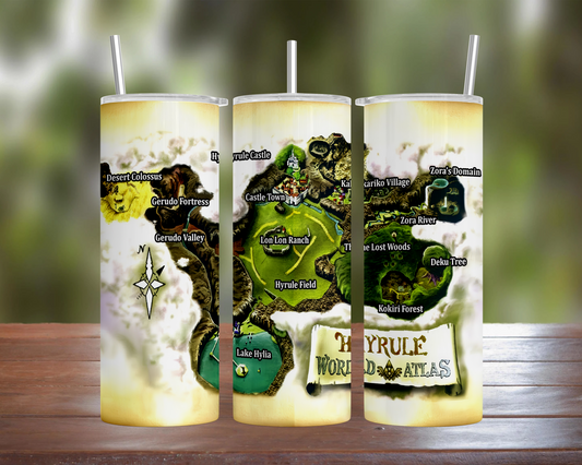 Ocarina of Time Hyrule Map Tumbler