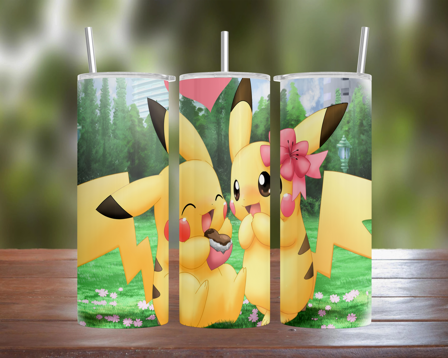 Pikachu Couple Valentine's Day Tumbler