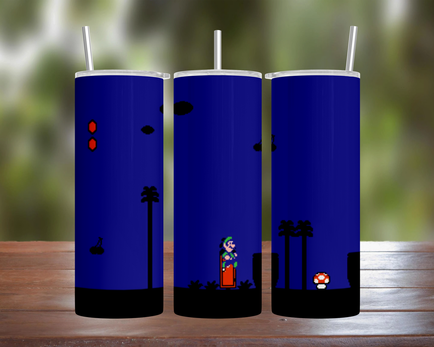 Super Mario 2 Night Scene Tumbler