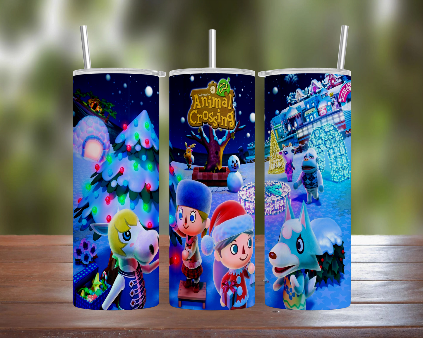 Animal Crossing Christmas Tumbler