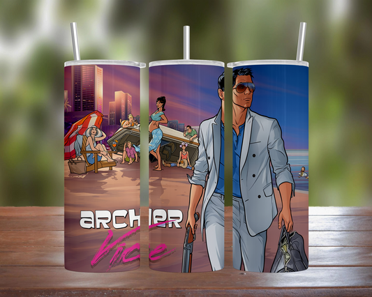 Archer: Season 5 Vice Cover Art Tumbler