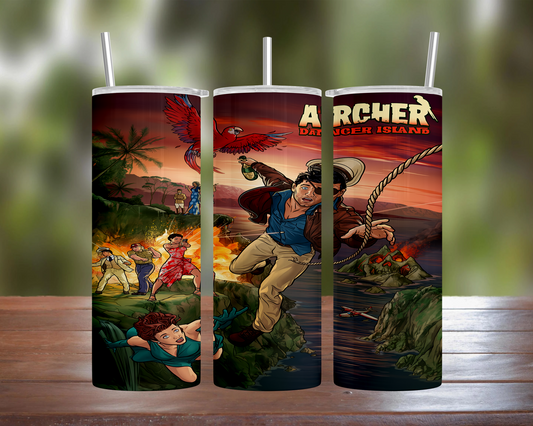 Archer: Season 9 Danger Island Cover Art Tumbler