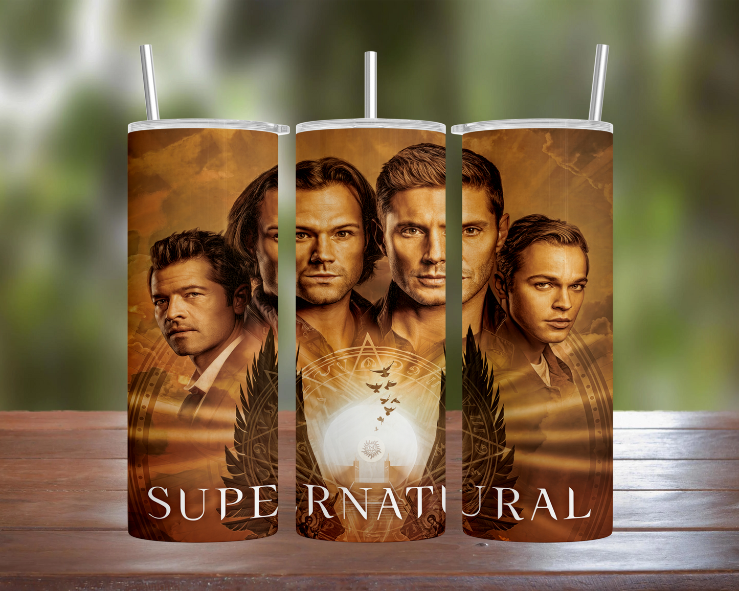 Supernatural: Castiel, Sam, Dean, & Jack  Tumbler