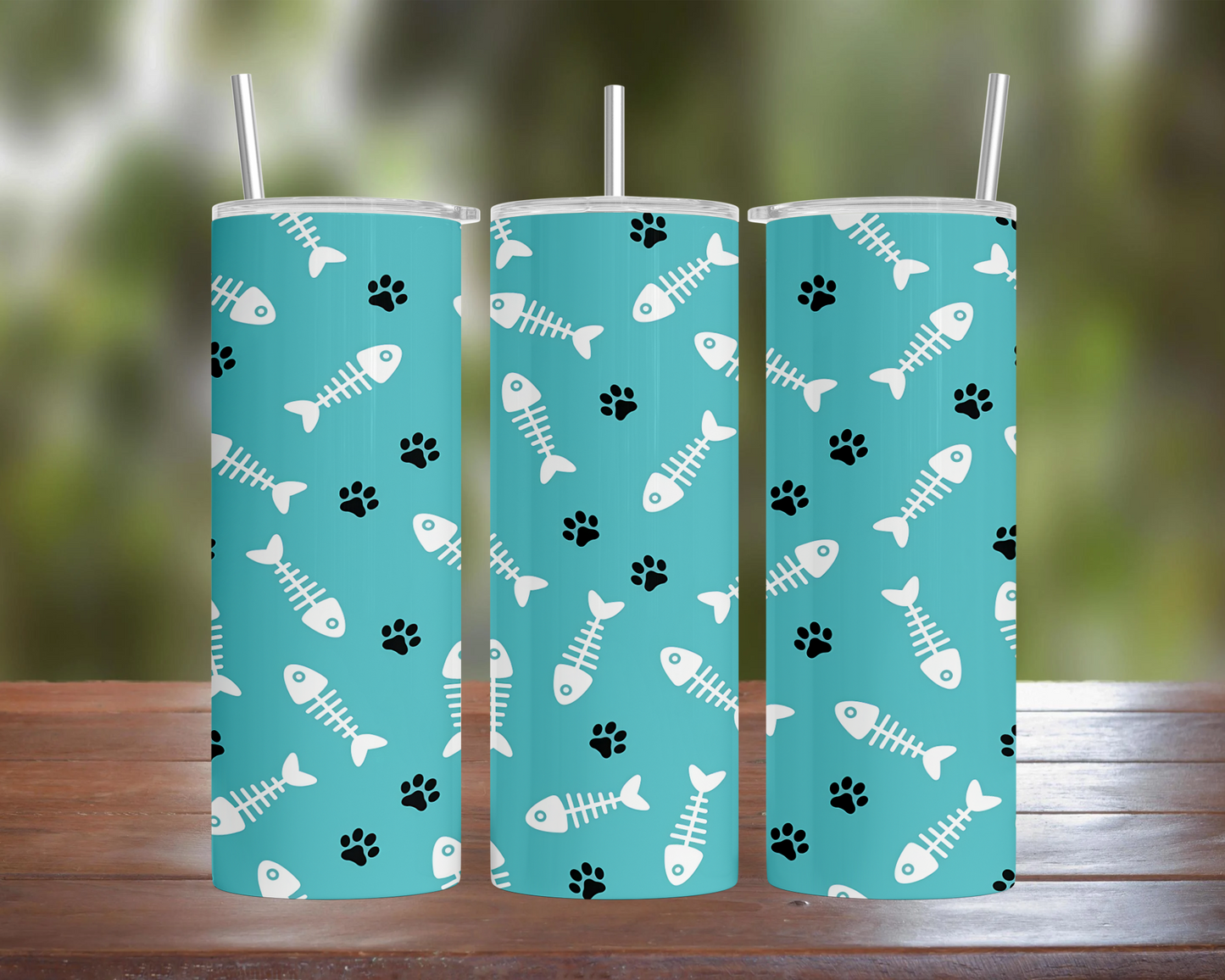 Cat Paws & Fish Bones Tumbler