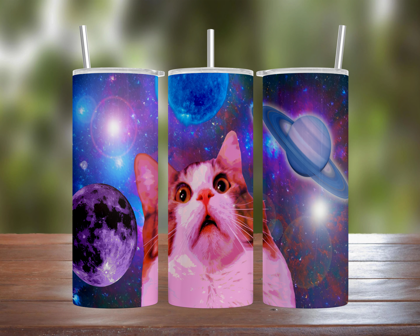 Cat Shocked in Space Tumbler