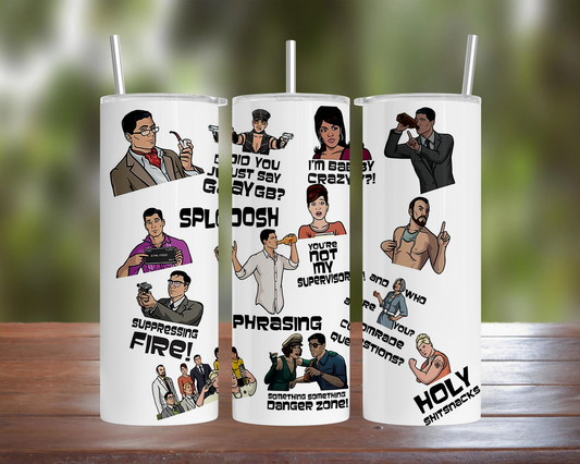 Archer: Catch Phrases Tumbler