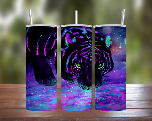 Colorful Tiger Drinking Water Tumbler