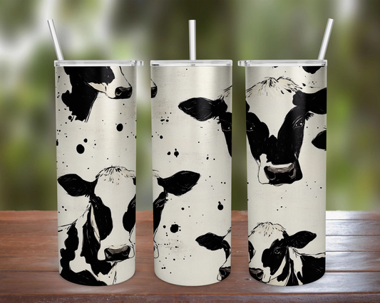 Cow Print Art Tumbler