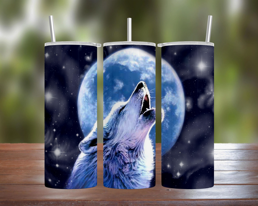 Howling Wolf Art Tumbler