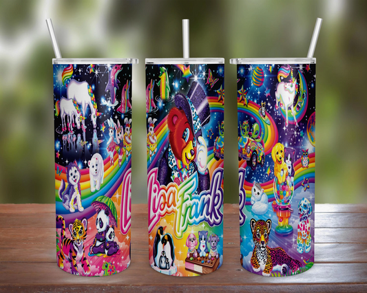 Lisa Frank Collage Tumbler