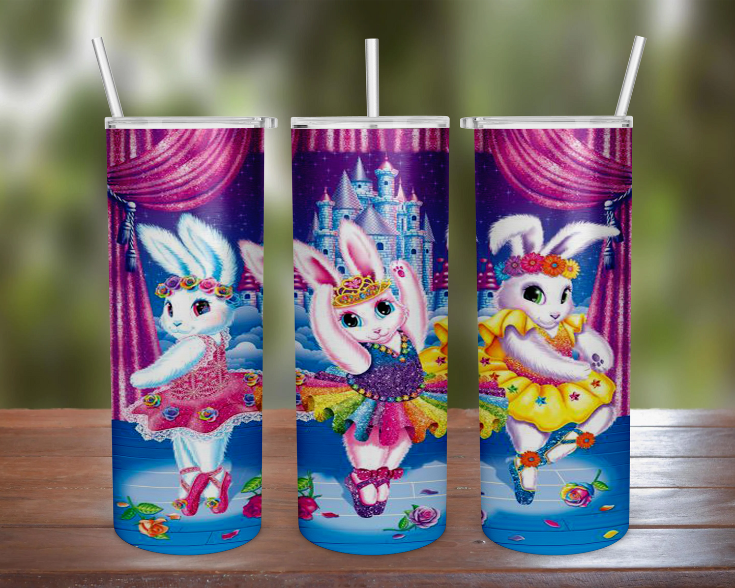 Lisa Frank Ballerina Bunnies Tumbler