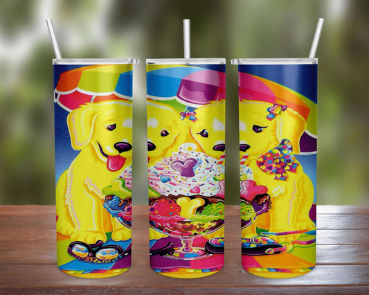 Lisa Frank Golden Retrievers Tumbler