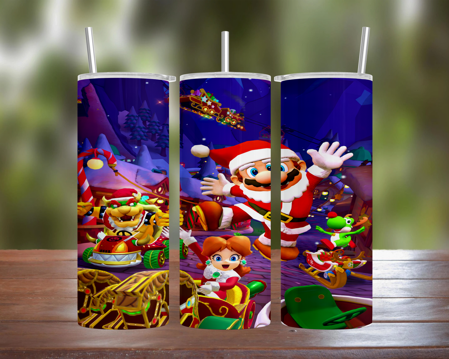 Mario Kart Christmas Tumbler