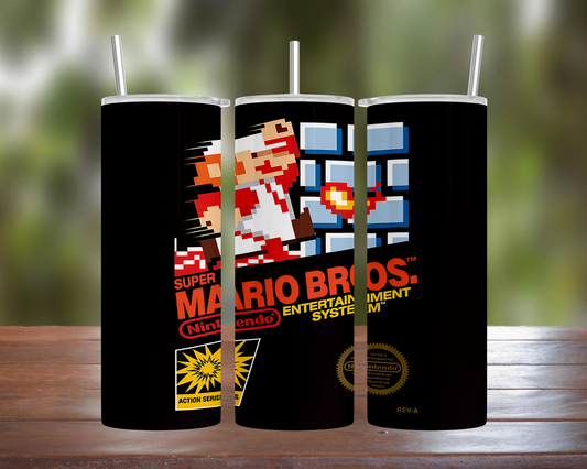 Mario: Original Mario Cover Art Tumbler