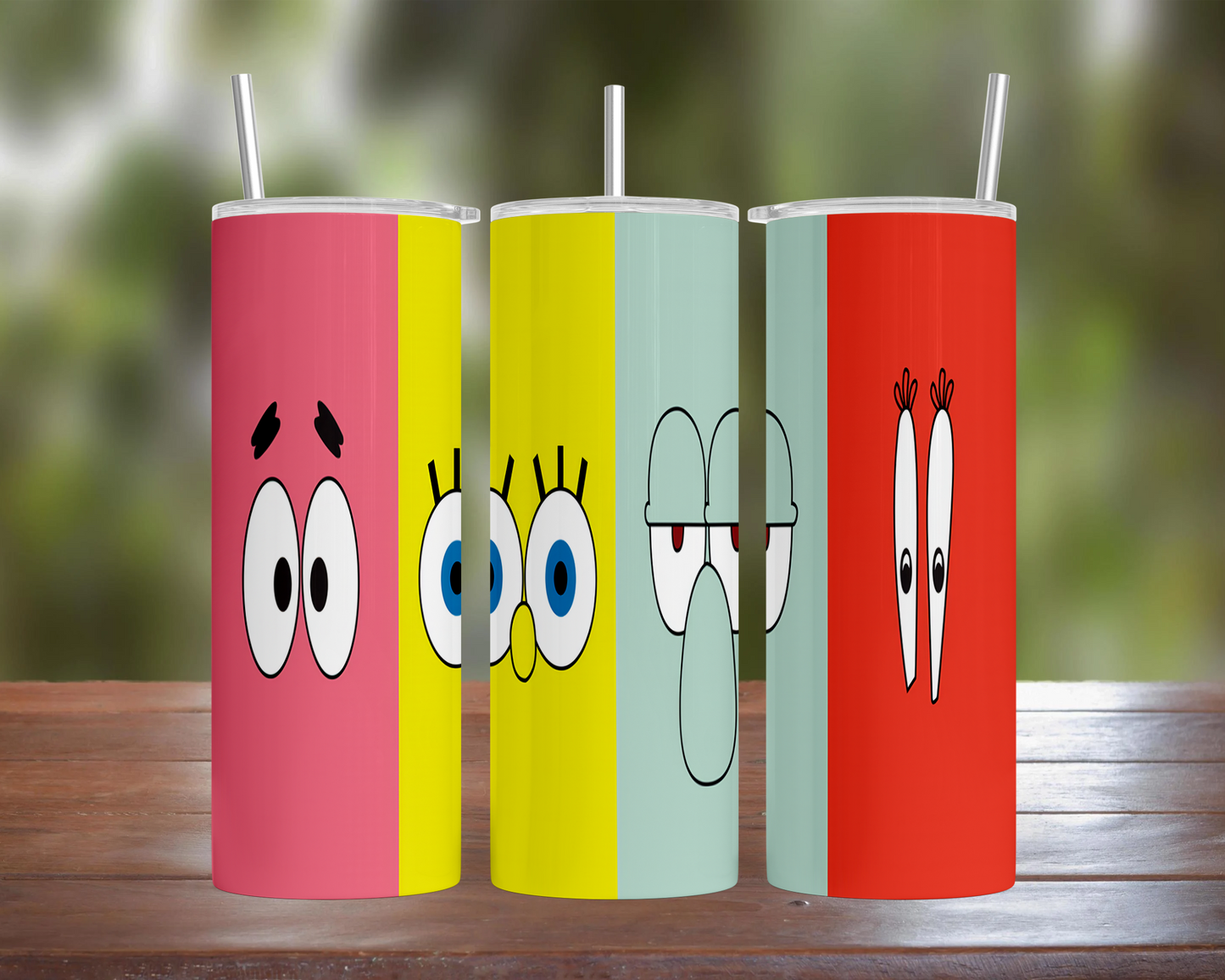 Spongebob: Patrick, Spongebob, Squidward, Krabs Tumbler