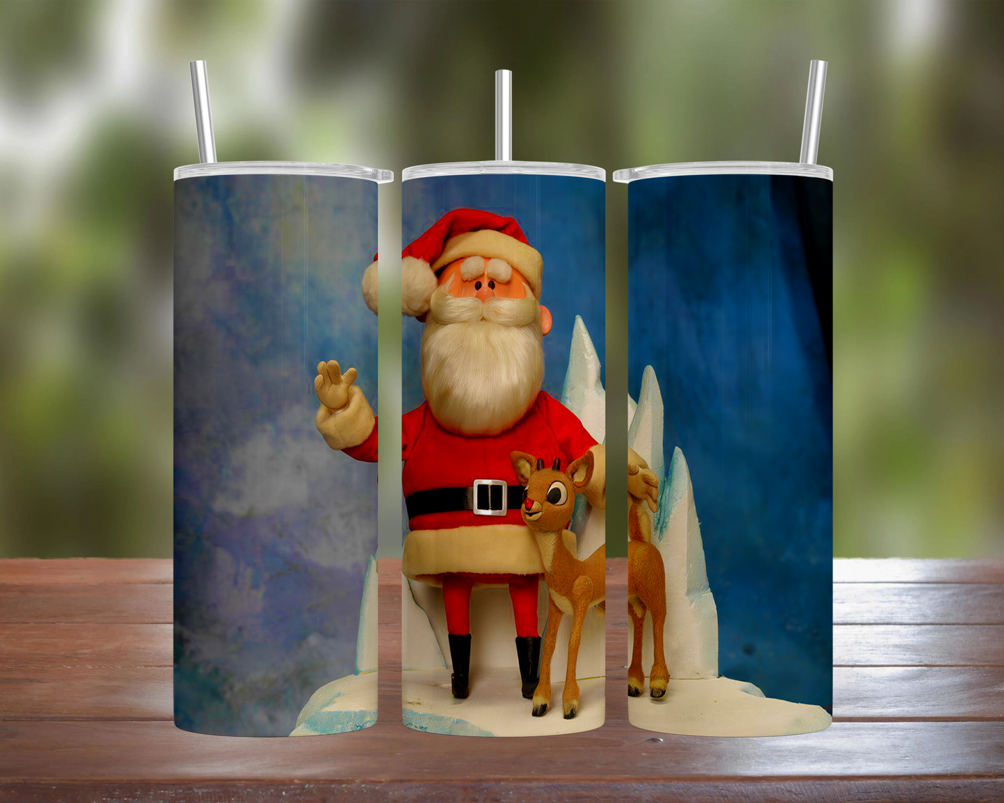 Rudolph & Santa Tumbler