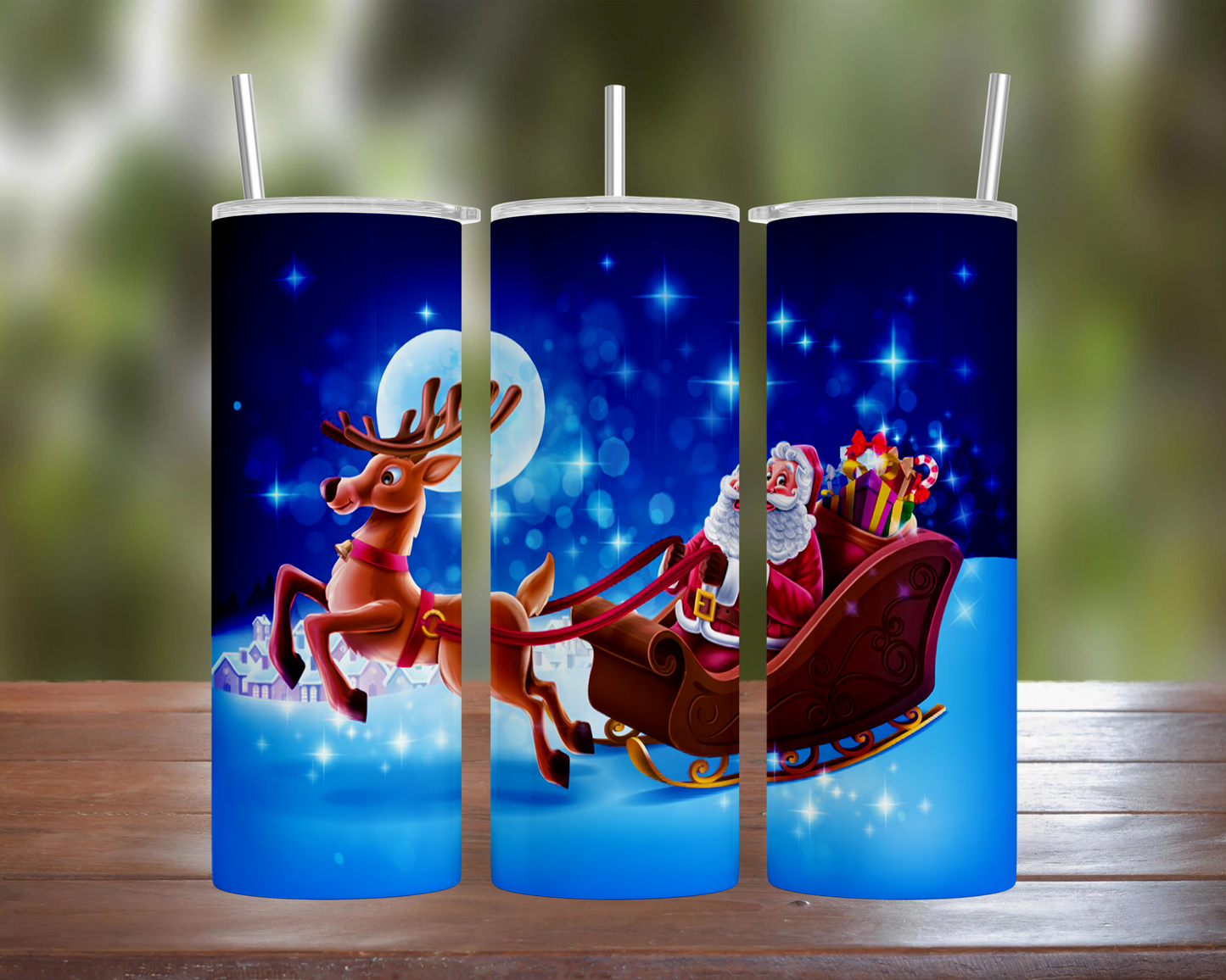 Santa Delivering Presents Tumbler