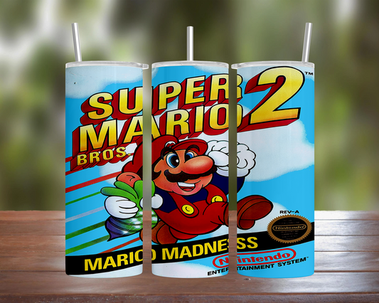 Mario: Super Mario Bros 2 Cover Art Tumbler