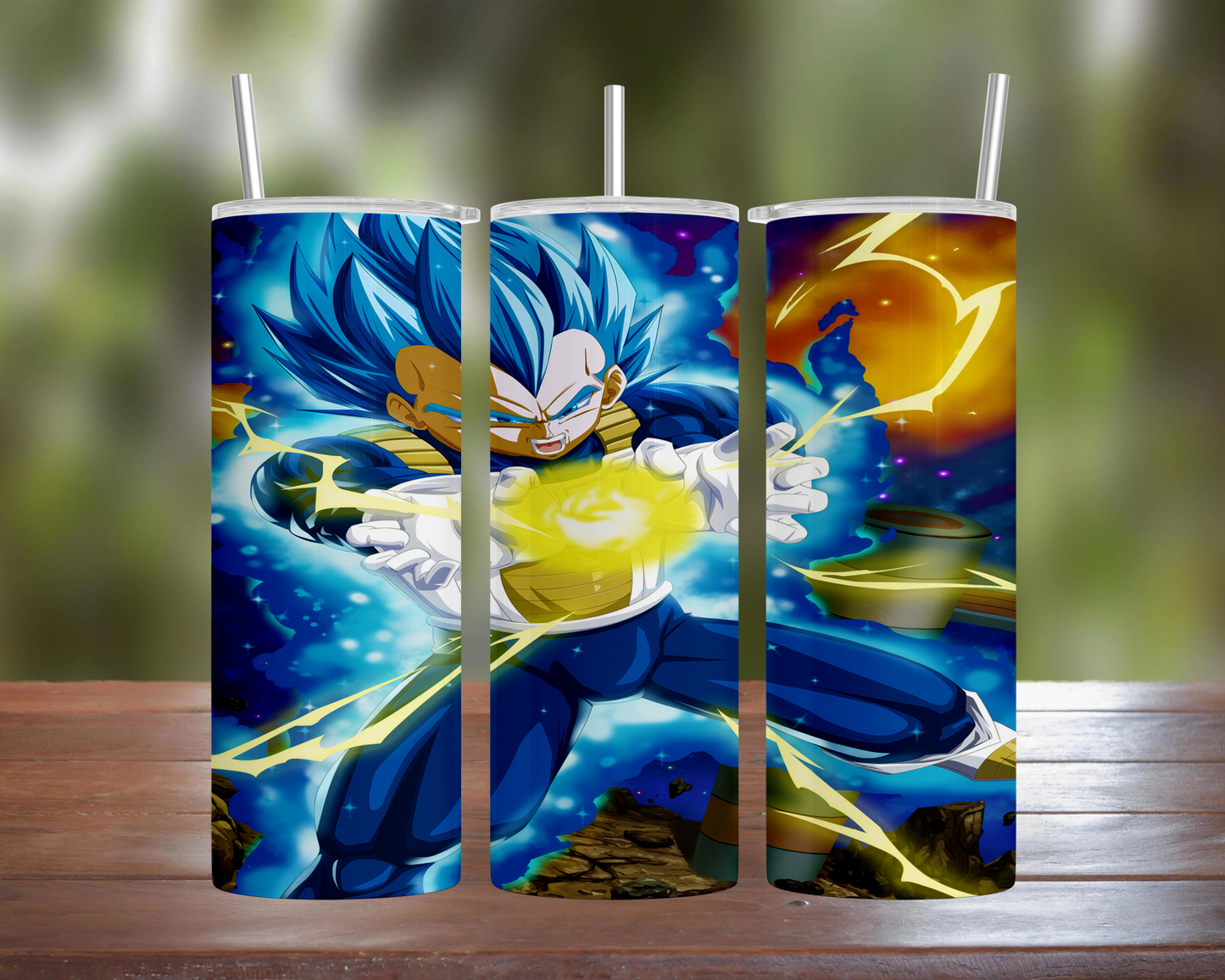 Dragon Ball: Vegeta Blue Attacking Tumbler