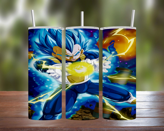 Dragon Ball: Vegeta Blue Attacking Tumbler