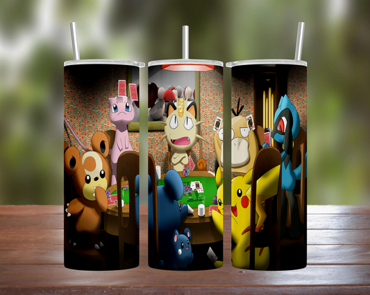 Pokemon Playing Poker Tumbler