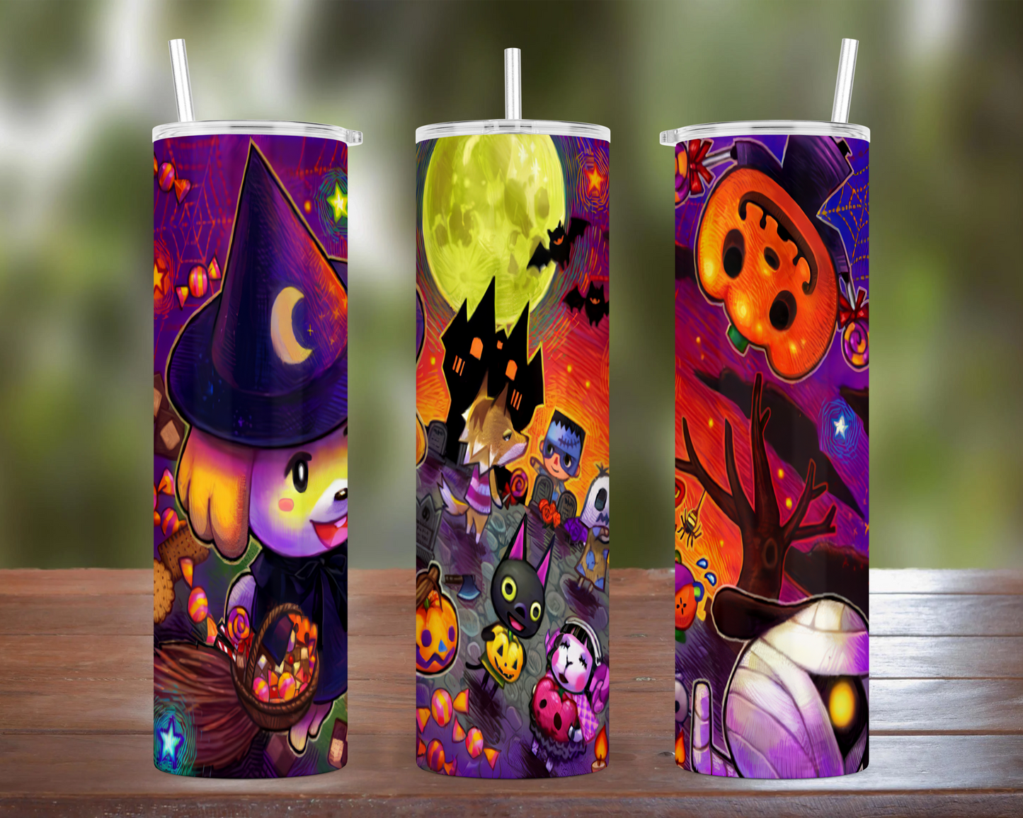 Animal Crossing Halloween Tumbler