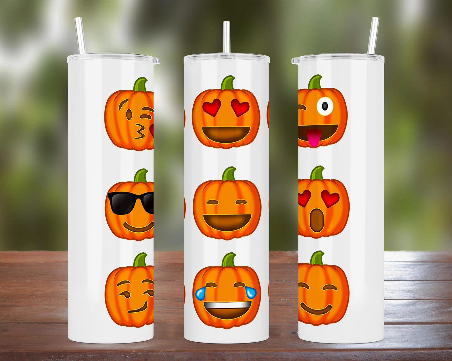 Emoji Pumpkins Tumbler