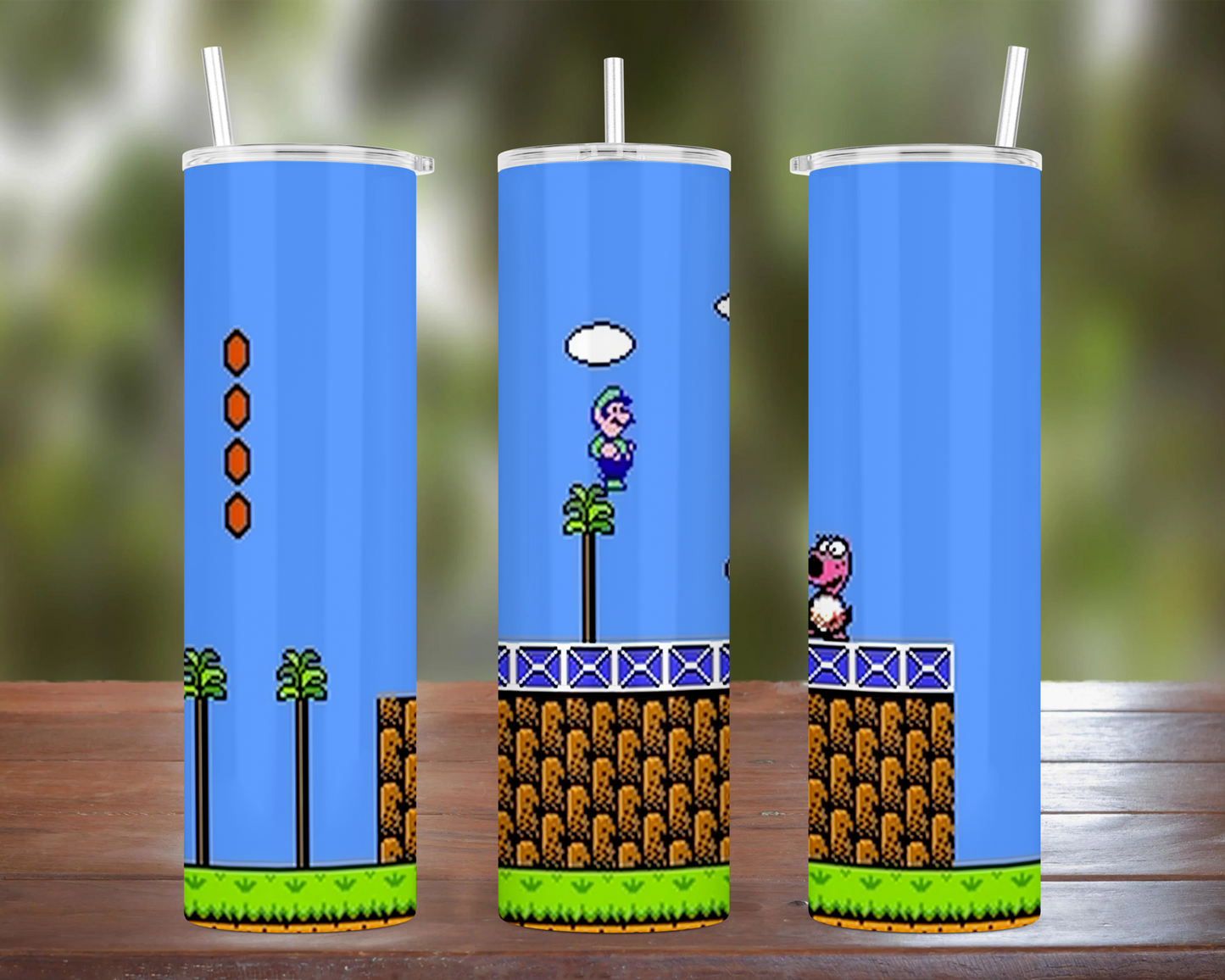 Super Mario 2 Luigi vs Birdo Tumbler