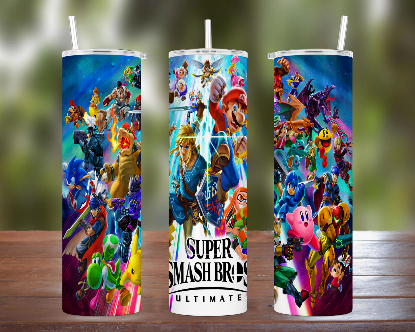 Smash Bros Cover Art Tumbler