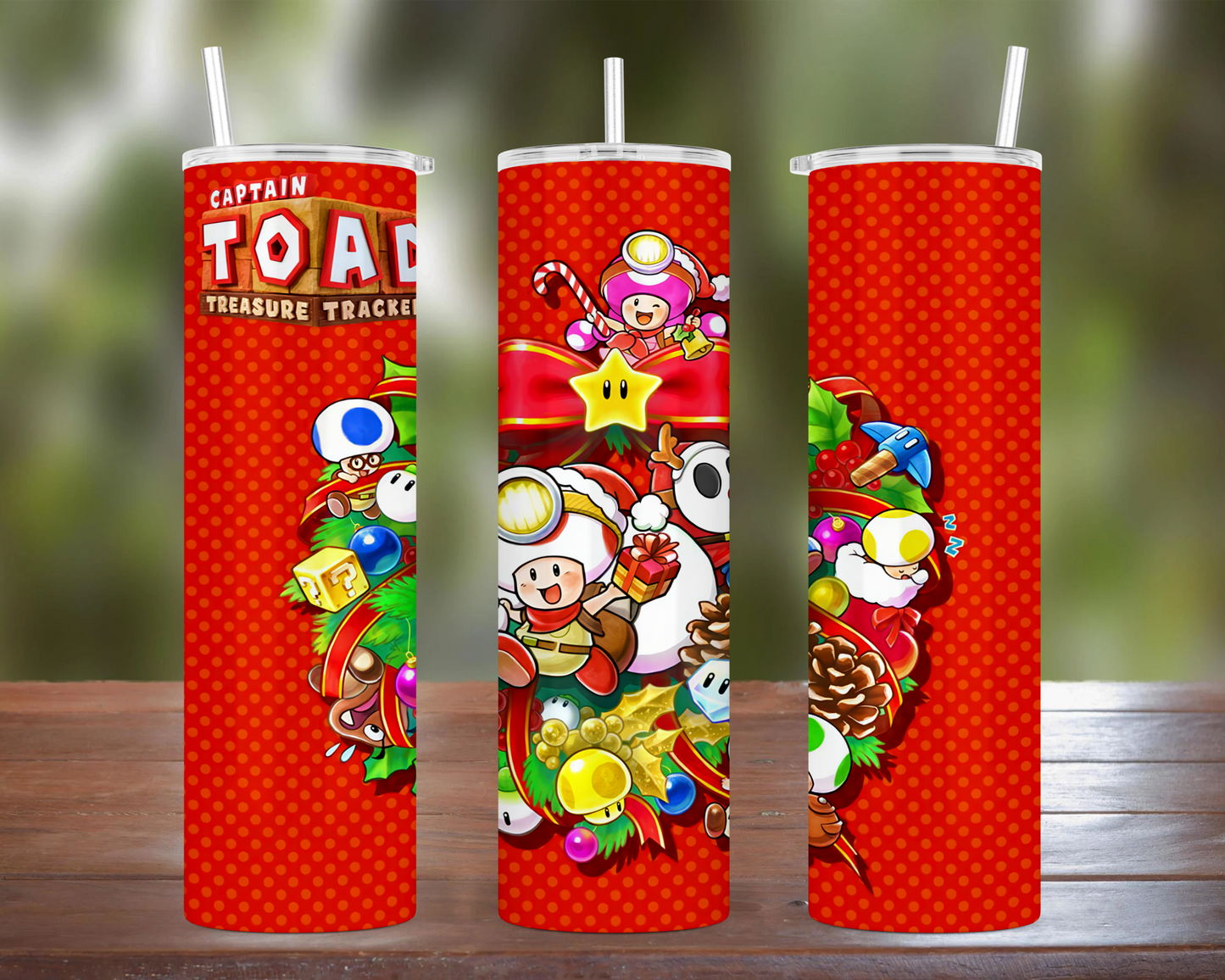 Captain Toad Christmas Wreath Tumbler