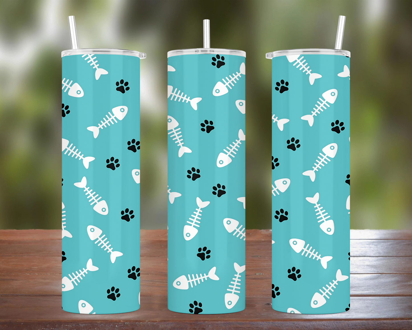 Cat Paws & Fish Bones Tumbler