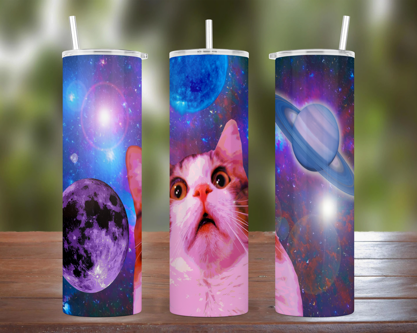 Cat Shocked in Space Tumbler