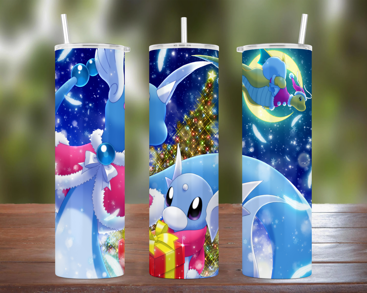 Dratini, Dragonair, & Dragonite Christmas Tumbler