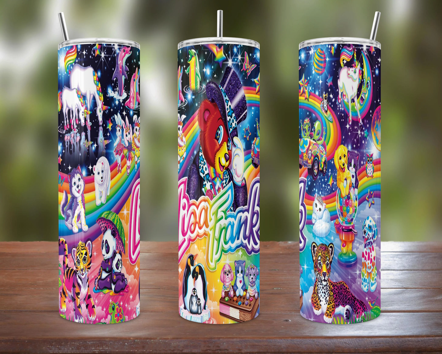 Lisa Frank Collage Tumbler