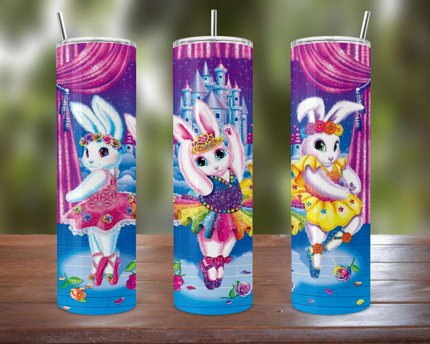 Lisa Frank Ballerina Bunnies Tumbler