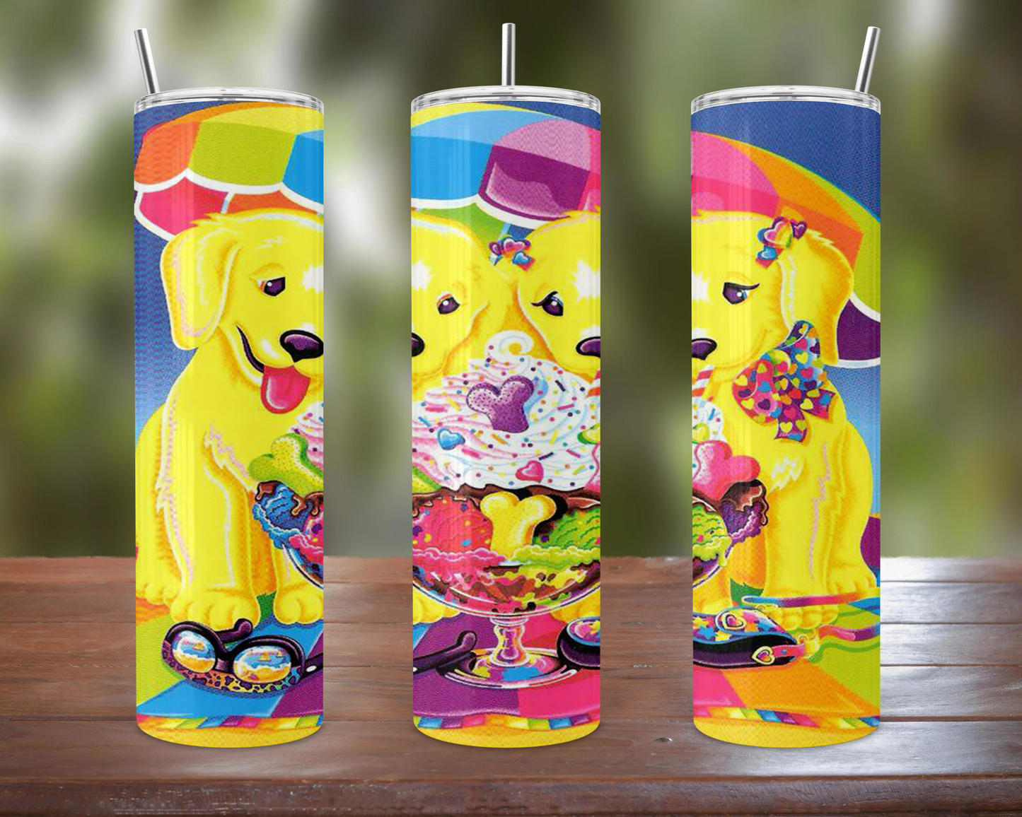 Lisa Frank Golden Retrievers Tumbler