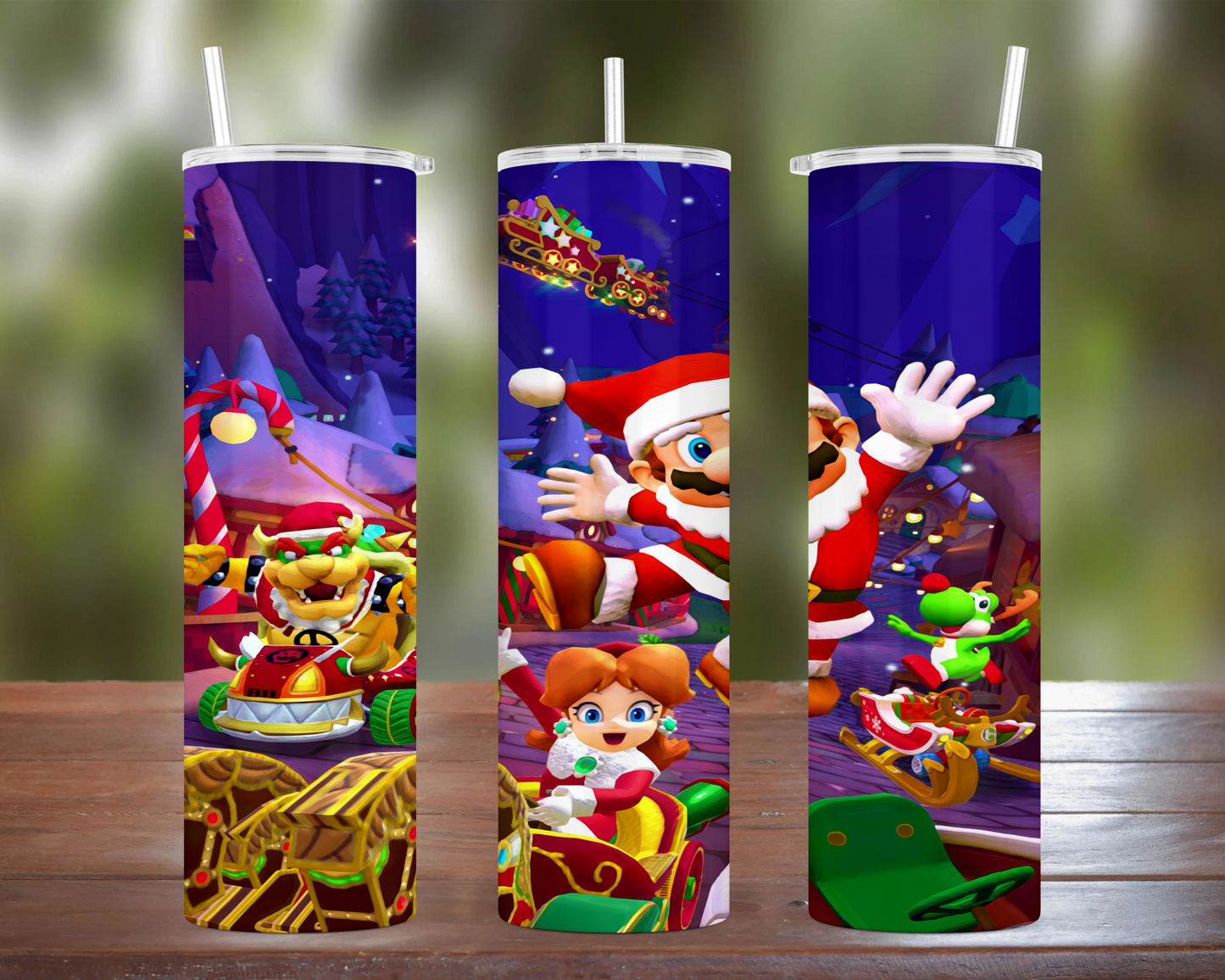 Mario Kart Christmas Tumbler