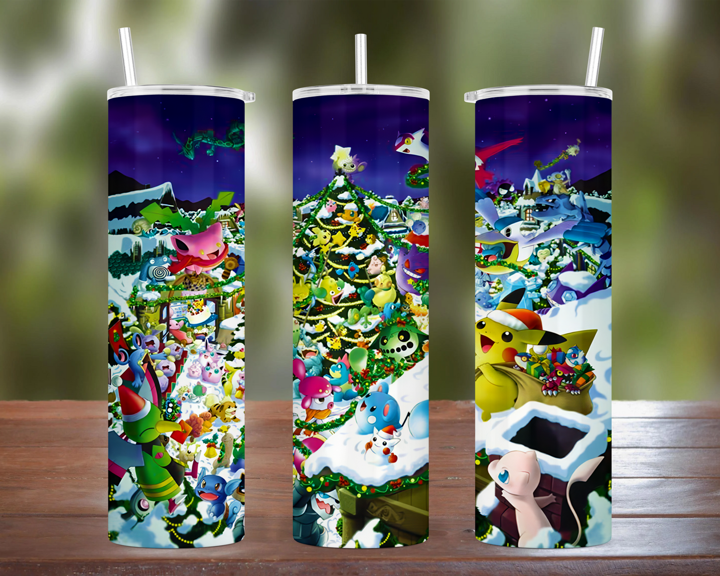 Pokemon Christmas in Town Tumbler