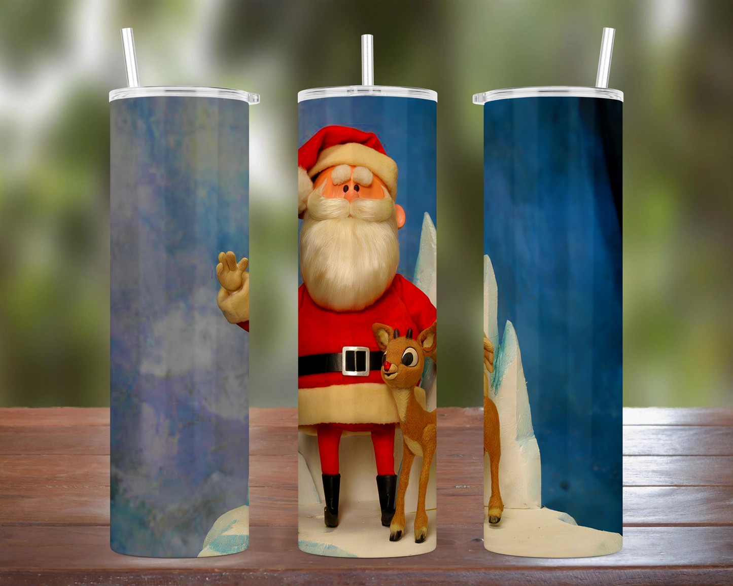 Rudolph & Santa Tumbler