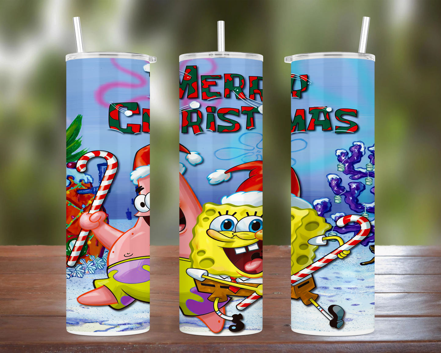 Spongebob Christmas Tumbler