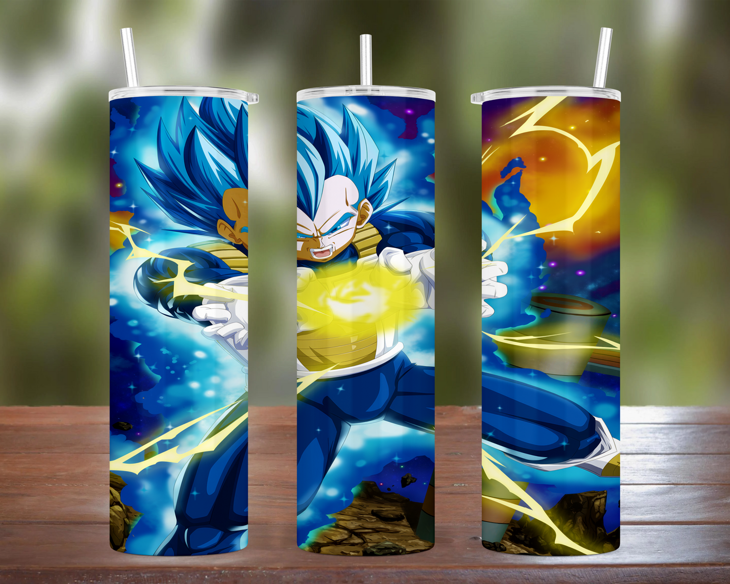 Dragon Ball: Vegeta Blue Attacking Tumbler