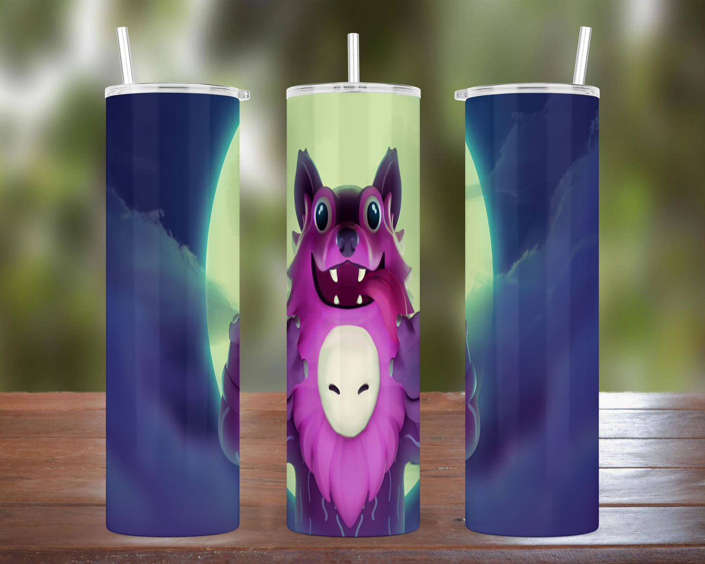 Fall Guys: Wolf Skin with Full Moon Tumbler